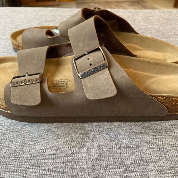 FITORY Men's Sandals, Arch Support Slides w/Adjustable Buckle Straps Size 10 - Picture 3 of 6